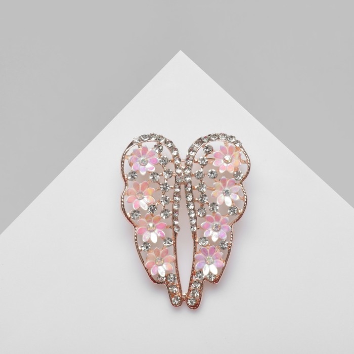 Брошь «Дыхание весны», цветная в розовом золоте Брошь «Дыхание весны», цветная в розовом золоте