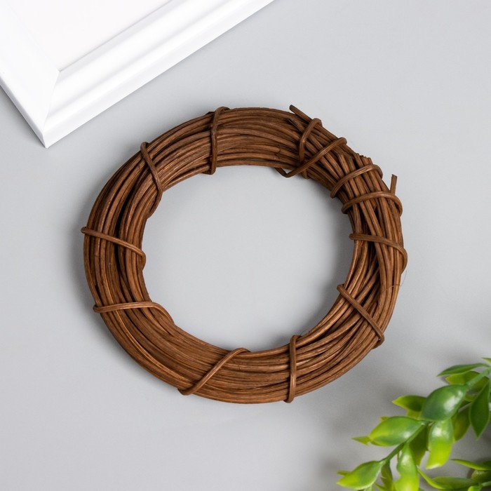 Кольцо ротанг для изготовления ловца снов Кольцо ротанг для изготовления ловца снов "Тёмно-коричневый" d=10 см