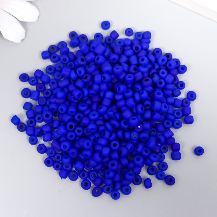 Бисер стекло 6/0  Бисер стекло 6/0 "Матовый. Ультрамарин" 30 гр
