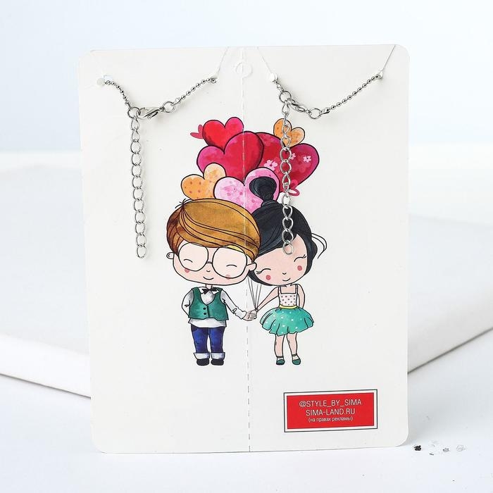 Кулоны «Неразлучники» панды, цвет чёрно-белый в серебре, 45 см Кулоны «Неразлучники» панды, цвет чёрно-белый в серебре, 45 см