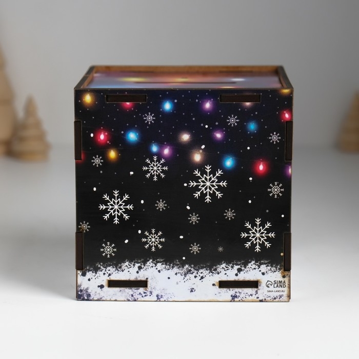 Копилка куб  Копилка куб "Змея. Всё сбудется" 10х10х10 см