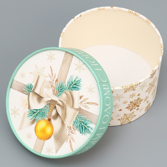 Набор шляпных коробок 3 в 1 «Золото», 16 х 10, 14 х 9, 13 х 8.5 см, Новый год Набор шляпных коробок 3 в 1 «Золото», 16 х 10, 14 х 9, 13 х 8.5 см, Новый год