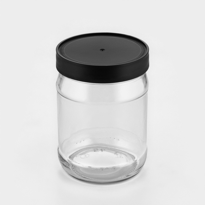 Набор стеклянных банок с чёрной полимерной крышкой, ТО-82 мм, 450 мл, 6 шт. Набор стеклянных банок с чёрной полимерной крышкой, ТО-82 мм, 450 мл, 6 шт.