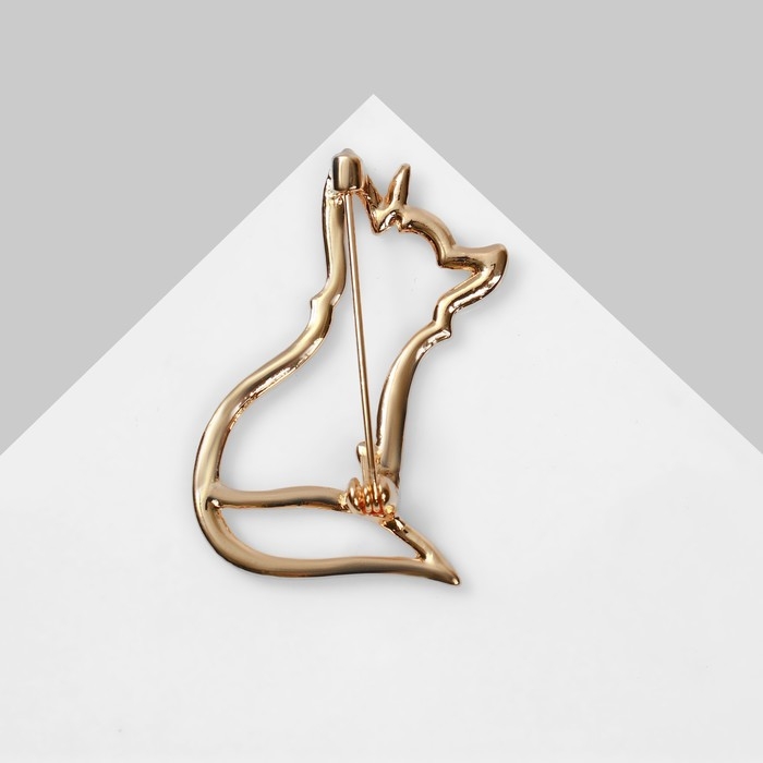 Брошь «Лиса сидящая», цвет золото Брошь «Лиса сидящая», цвет золото