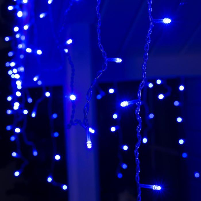 Гирлянда «Бахрома» 3 × 0.6 м, IP44, УМС, прозрачная нить, 160 LED, свечение синее, 220 В Гирлянда «Бахрома» 3 × 0.6 м, IP44, УМС, прозрачная нить, 160 LED, свечение синее, 220 В