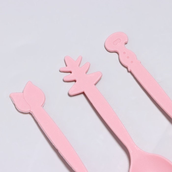 Ложки пластиковые, 9 см, 12 шт., цвет МИКС Ложки пластиковые, 9 см, 12 шт., цвет МИКС