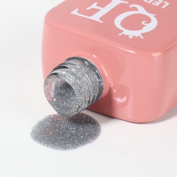 Гель лак для ногтей &laquo;COLOR GLOW&raquo;, 3-х фазный, 10 мл, LED/UV, цвет серебристый (23)