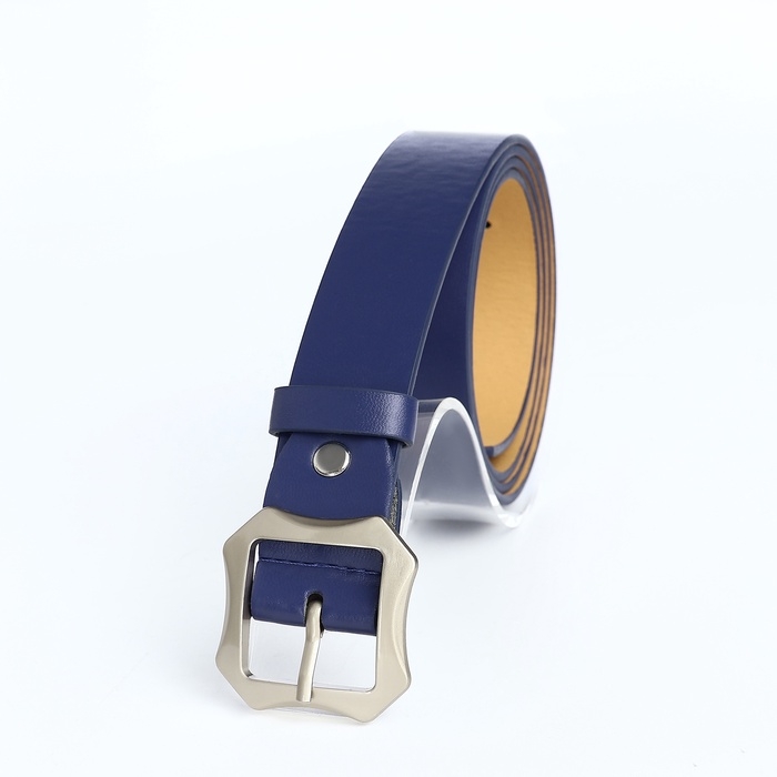 Ремень женский, ширина 2,5 см, винт, пряжка металл, цвет синий Ремень женский, ширина 2,5 см, винт, пряжка металл, цвет синий