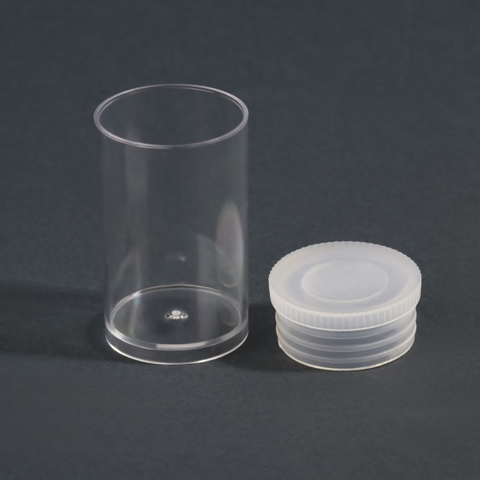 Набор баночек для декора, 5 шт, 6 мл, d = 2,2 &times; 3,7 см, цвет прозрачный