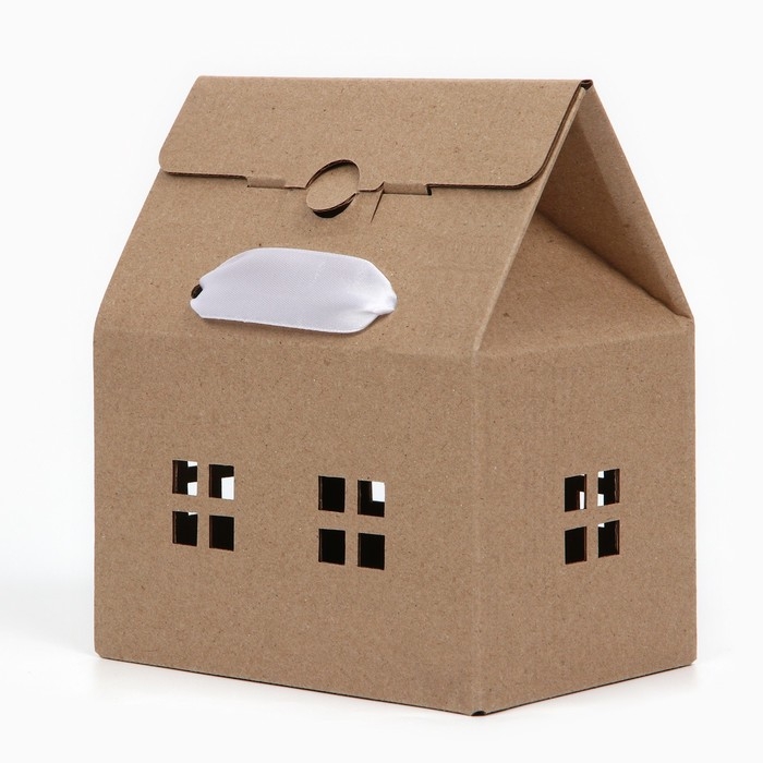 Коробка складная &laquo;Домик, бурый &raquo;, 15 х 18 х 10 см