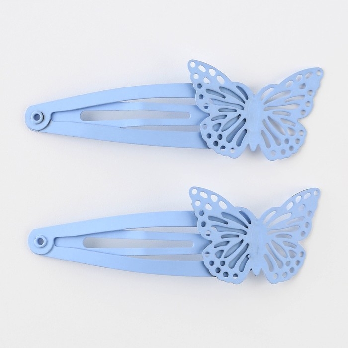 Заколки для волос с бабочками «Самой прекрасной», 2 шт. Заколки для волос с бабочками «Самой прекрасной», 2 шт.