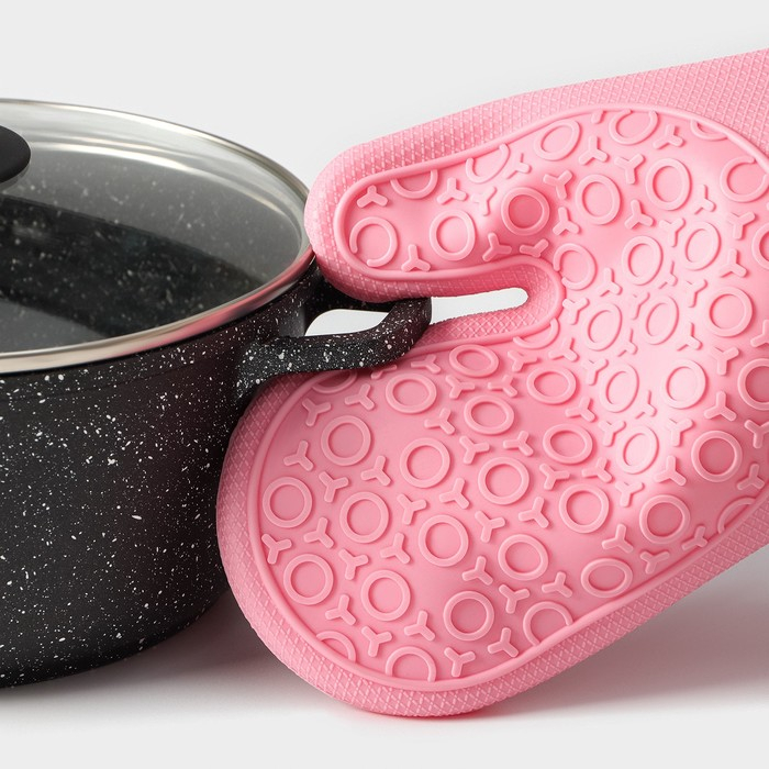 Рукавица для горячего с манжетой Доляна «Профи», силикон 29,5×18×1,5 см, цвет МИКС Рукавица для горячего с манжетой Доляна «Профи», силикон 29,5×18×1,5 см, цвет МИКС