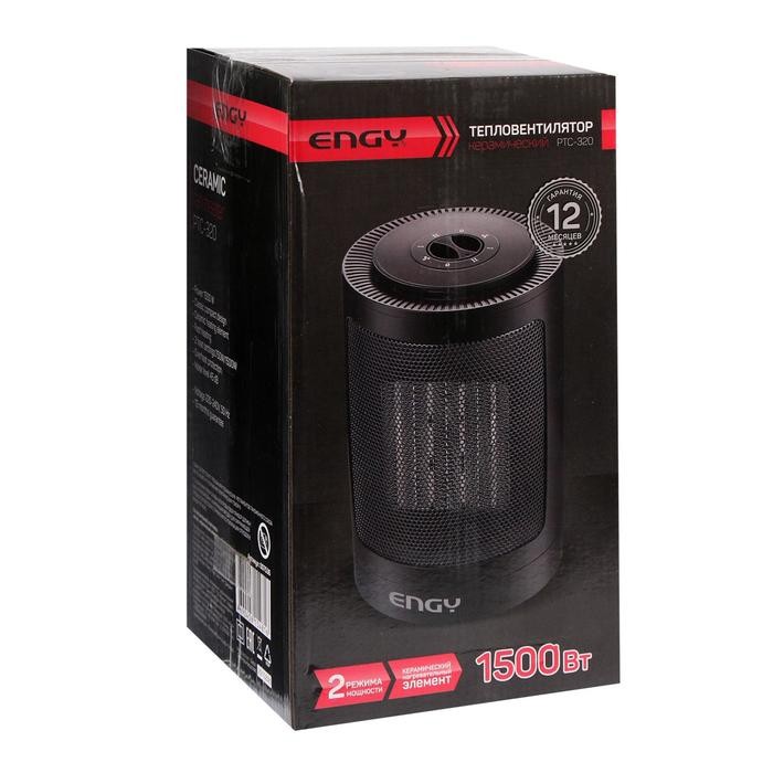 Тепловентилятор ENGY РТС-320, керамический, напольный, 1500 Вт, 2 режима, черный Тепловентилятор ENGY РТС-320, керамический, напольный, 1500 Вт, 2 режима, черный