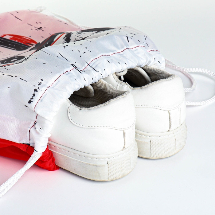 Мешок для обуви на шнурке, цвет белый