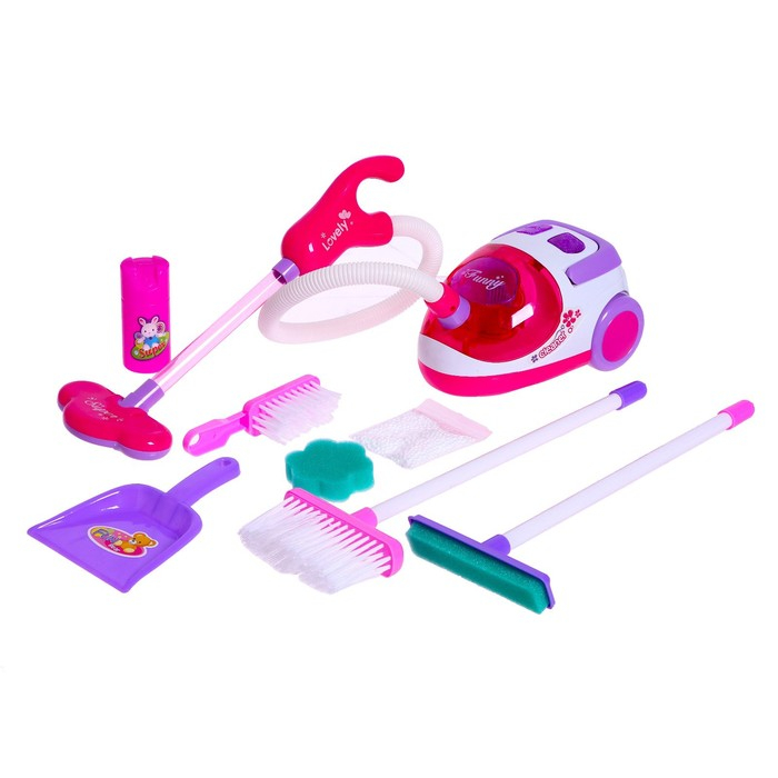 Игровой набор «Весёлая уборка» с пылесосом и аксессуарами Игровой набор «Весёлая уборка» с пылесосом и аксессуарами