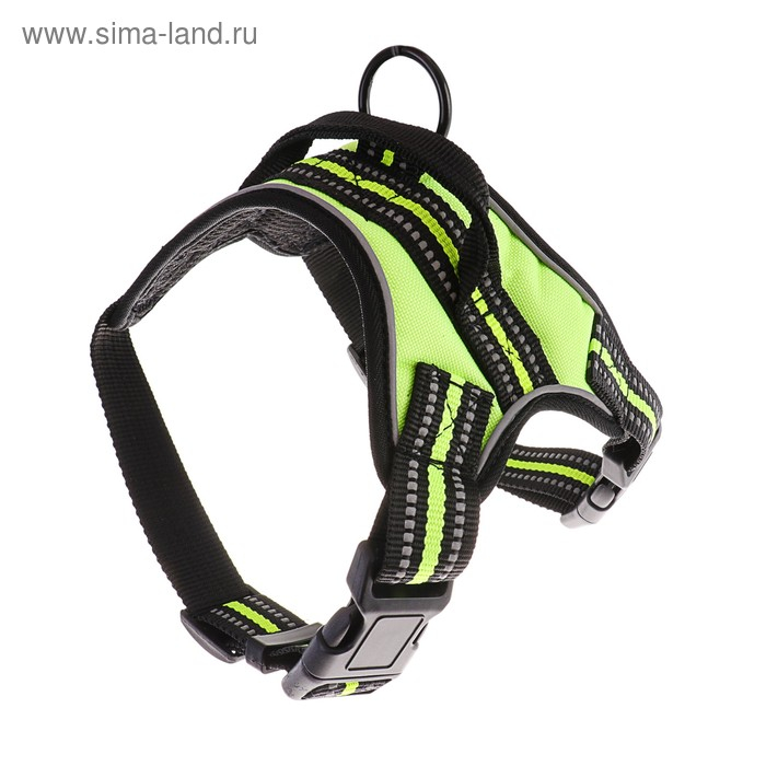 Шлейка улучшенная К7 мягкая светоотражающая, размер L, ОГ 64-86 см, вес 18- 27,5 кг, зеленая Шлейка улучшенная К7 мягкая светоотражающая, размер L, ОГ 64-86 см, вес 18- 27,5 кг, зеленая