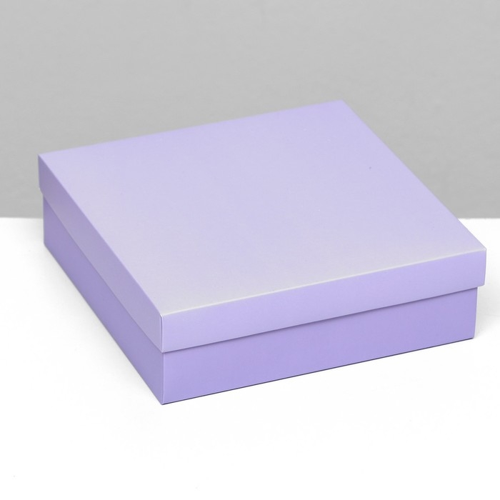 Коробка подарочная складная, упаковка, крышка-дно, сиреневая, 20 х 20 х 6 см Коробка подарочная складная, упаковка, крышка-дно, сиреневая, 20 х 20 х 6 см
