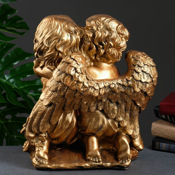 Фигура  Фигура "Ангел и Фея сидя" большой бронза 23х36х40см