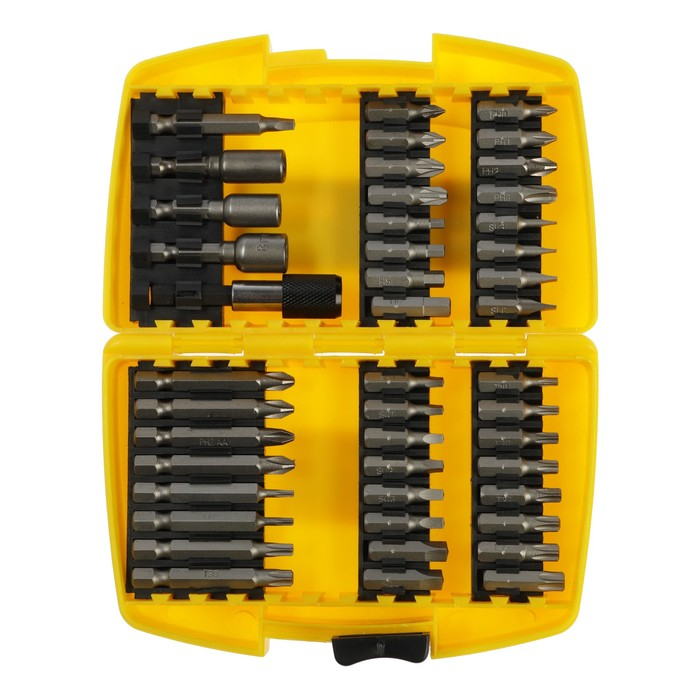 Набор бит и торцевых головок ТУНДРА, 45 предметов Набор бит и торцевых головок ТУНДРА, 45 предметов