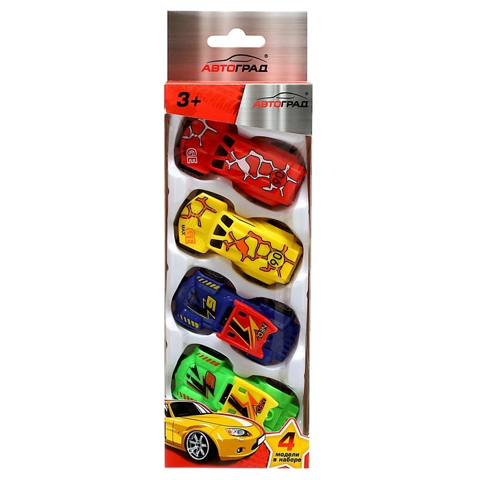 Набор машин «Рейсер», 4 шт, цвета МИКС Набор машин «Рейсер», 4 шт, цвета МИКС