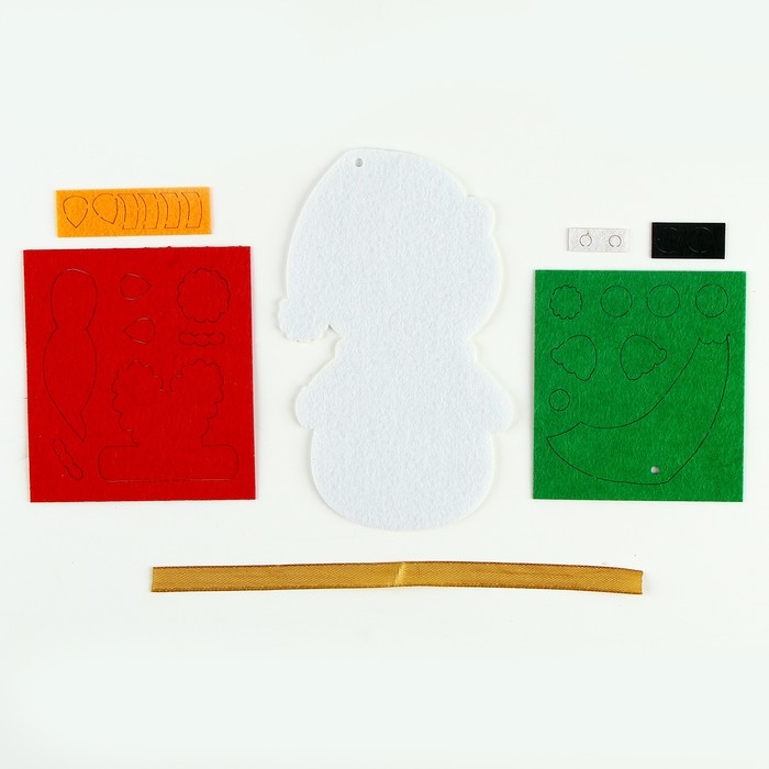 Ёлочная подвеска из фетра своими руками своими руками на новый год «Снеговик», новогодний набор для творчества Ёлочная подвеска из фетра своими руками своими руками на новый год «Снеговик», новогодний набор для творчества