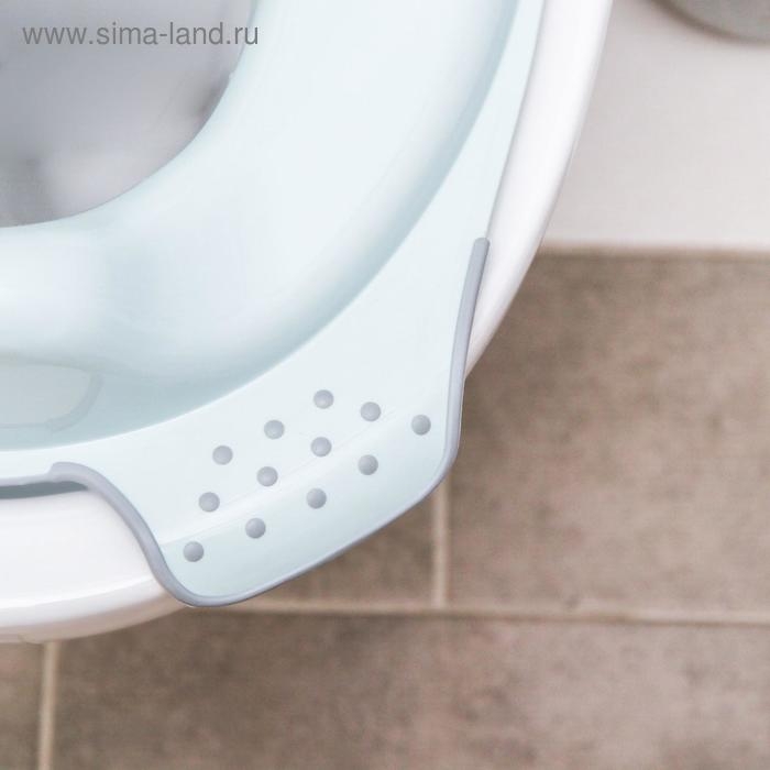 Детская накладка - сиденье на унитаз «Слоник» антискользящая, цвет голубой Детская накладка - сиденье на унитаз «Слоник» антискользящая, цвет голубой