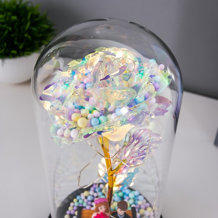 Ночник колба Ночник колба "Счастливый день" LED от батареек 3хААА 11х11х21,5 см RISALUX