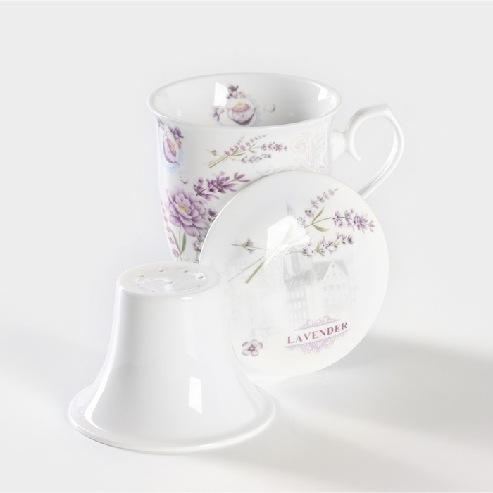 Кружка керамическая с ситом &laquo;Прованс&raquo;, 300 мл