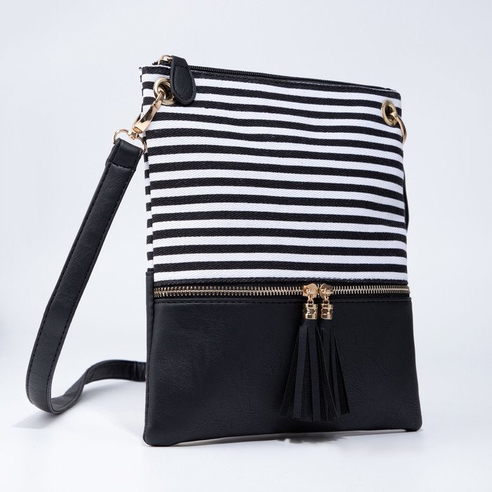 Сумка кросс-боди на молнии, цвет чёрный Сумка кросс-боди на молнии, цвет чёрный