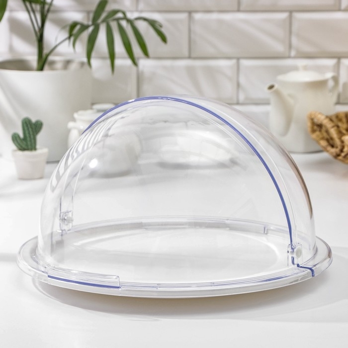 Блюдо для кондитерских изделий с крышкой, 39×38×22 см