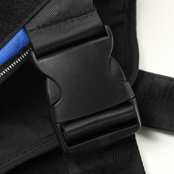 Шлейка К9 мягкая светоотражающая, размер ХL, ОГ 80-95 см, вес 30-45 кг, синяя Шлейка К9 мягкая светоотражающая, размер ХL, ОГ 80-95 см, вес 30-45 кг, синяя