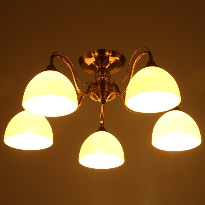 Люстра Люстра "Элейна" 5хЕ27 40Вт бронза 50х50х28 см BayerLux