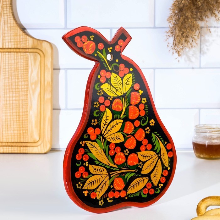 Доска разделочная «Груша», хохлома Доска разделочная «Груша», хохлома