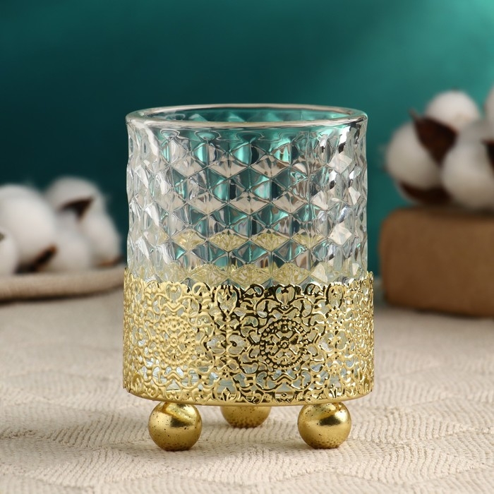 Кашпо на подставке  Кашпо на подставке "Алис" стеклянное, 11х8см