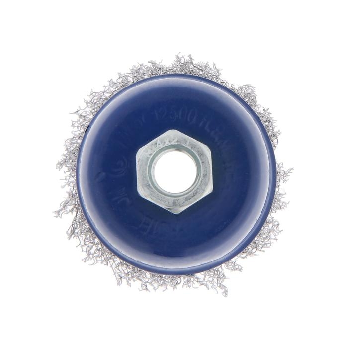 Щетка металлическая для УШМ ТУНДРА, Щетка металлическая для УШМ ТУНДРА, "чашка", М14, 75 мм