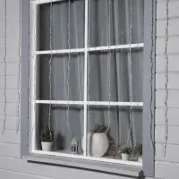 Гирлянда &laquo;Водопад&raquo; 2&times;1.5 м, IP44, прозрачная нить, 400 LED, свечение синее, 8 комбинаций режимов, 220 В