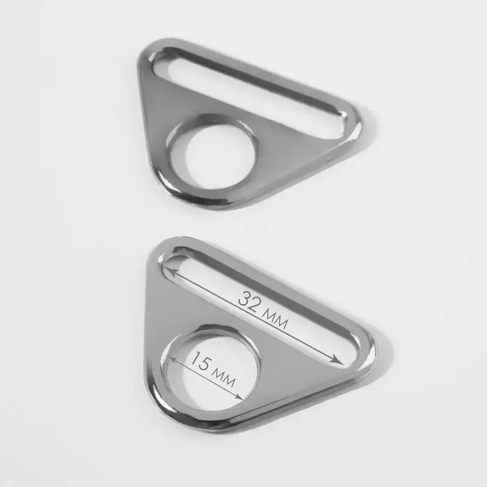 Полукольцо-пластина для сумки, 15/32 мм, 2 шт., цвет серебряный Полукольцо-пластина для сумки, 15/32 мм, 2 шт., цвет серебряный