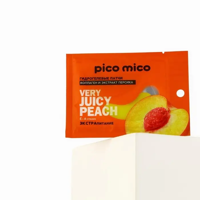 Патчи для области вокруг глаз Very juicy peach, 1 пара, гидрогелевые с коллагеном и экстрактом персика, PICO MICO Патчи для области вокруг глаз Very juicy peach, 1 пара, гидрогелевые с коллагеном и экстрактом персика, PICO MICO