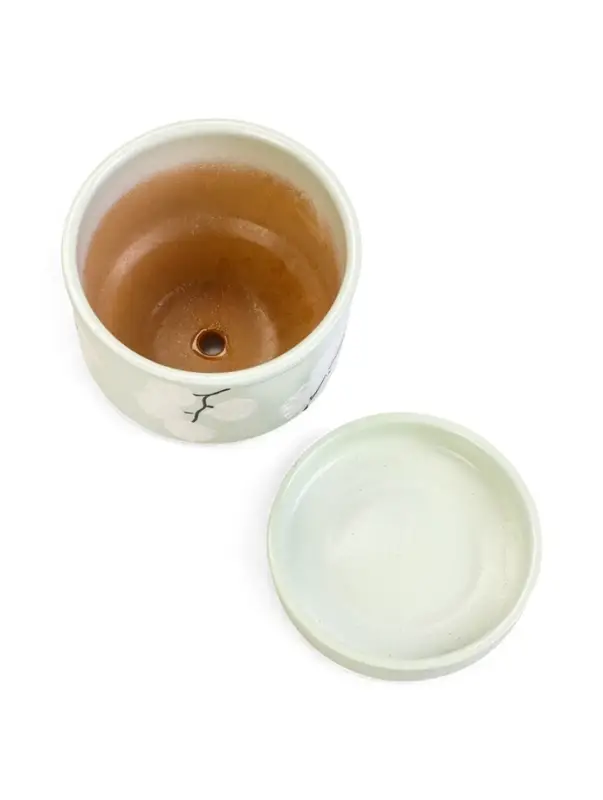 Горшок цветочный с поддоном 0,9 л, керамика  Горшок цветочный с поддоном 0,9 л, керамика "Листья" (М)