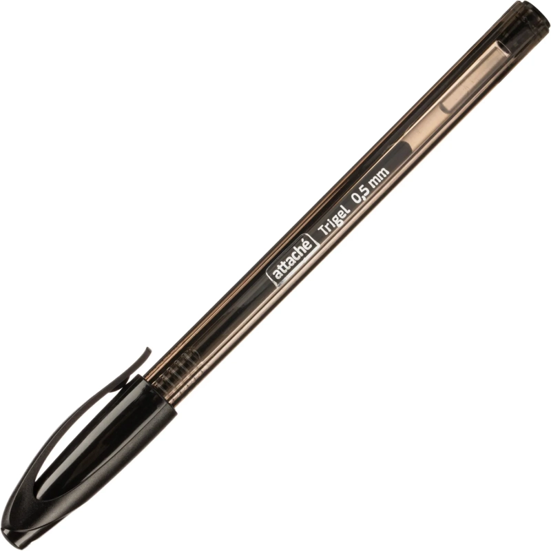 Ручка гелевая неавтомат. Attache Glide TrioGel 0,5мм черн, треуг