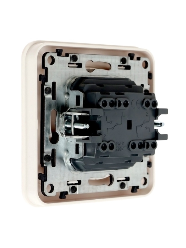 Выключатель, серия "Circular", 10 А, 2 кл., скрытый, белый