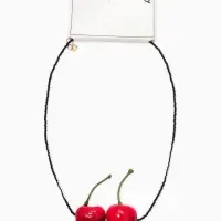 Кулон на шнурке &laquo;Парочка вишен&raquo;, L=40 см, красный