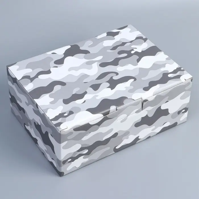 Коробка подарочная сборная, упаковка, «Милитари», 26 х 19 х 10 см Коробка подарочная сборная, упаковка, «Милитари», 26 х 19 х 10 см
