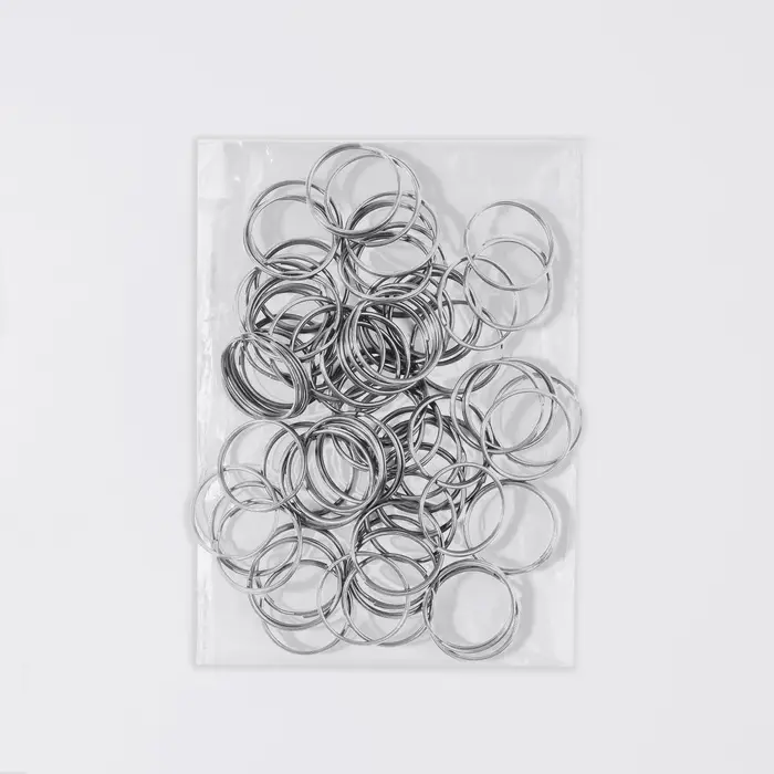 Кольцо для брелока d25мм набор 100 шт металл серебряный Кольцо для брелока d25мм набор 100 шт металл серебряный