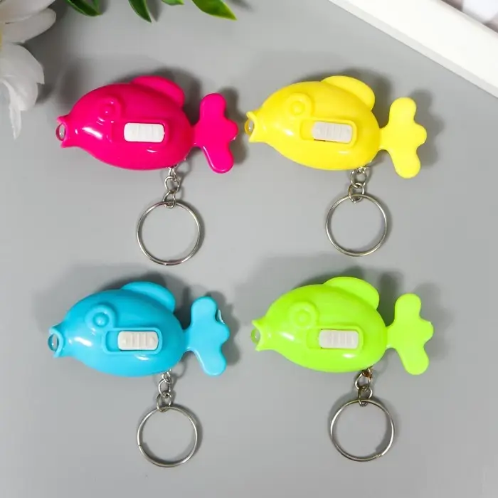 Фонарик свет на кольце  Фонарик свет на кольце "Рыбка"светит  МИКС 5х1,7х3 см