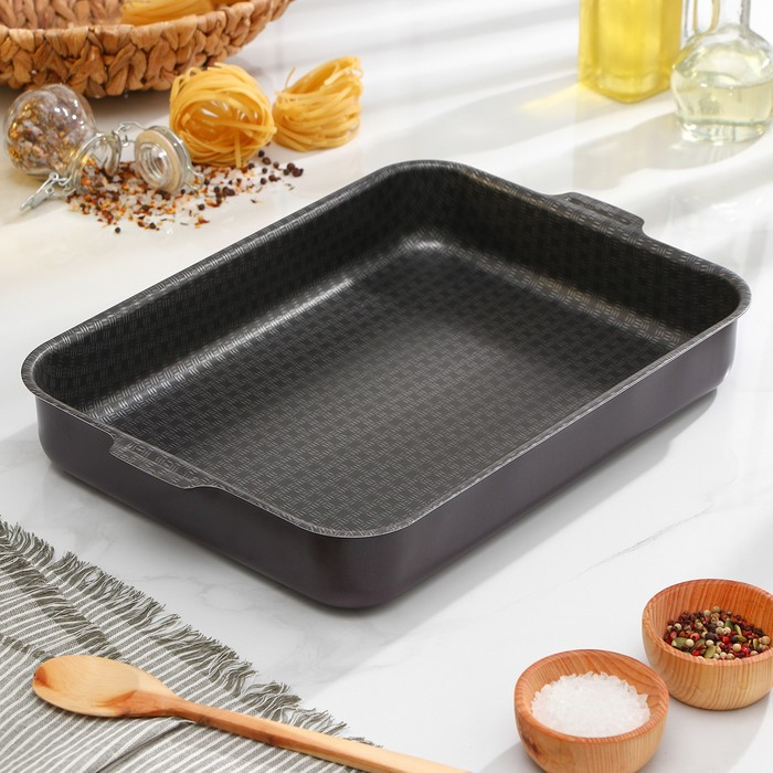 Противень «Хозяюшка», 27×35 см, h=6 см, антипригарное покрытие, цвет бордовый Противень «Хозяюшка», 27×35 см, h=6 см, антипригарное покрытие, цвет бордовый