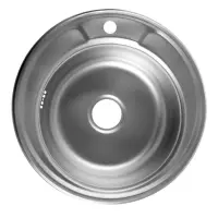 Мойка кухонная ZEIN, врезная, толщина 0.6 мм, 49*49*17 см, 3 1/2&rsquo;&rsquo;, с сифоном, круглая
