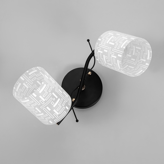 Люстра Люстра "Ассела" 2хЕ27 40Вт черно-золотой 46х20х27 см