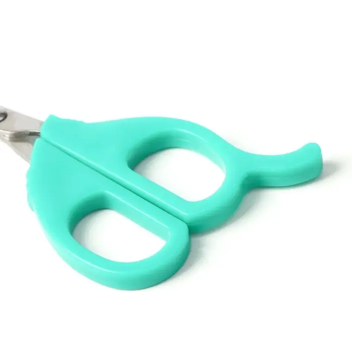 Ножницы-когтерезы малые, с упором для пальца, цвет МИКС