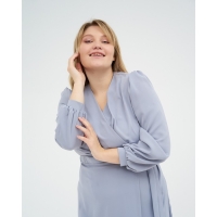 Платье женское MIST, plus-size,  р.58, серо-голубой